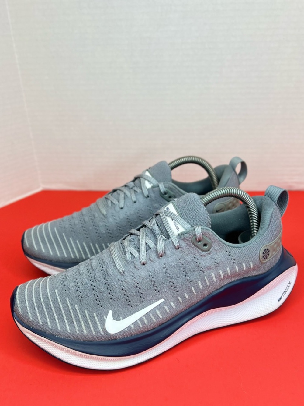 Nike ReactX Infinity Run 4 Womens Sz 10M Cool Grey/College Navy Superb Clean!